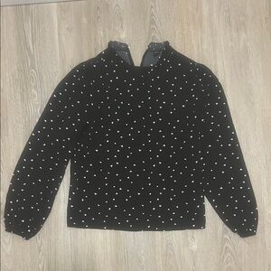 SHEIN Black and White Heart Blouse